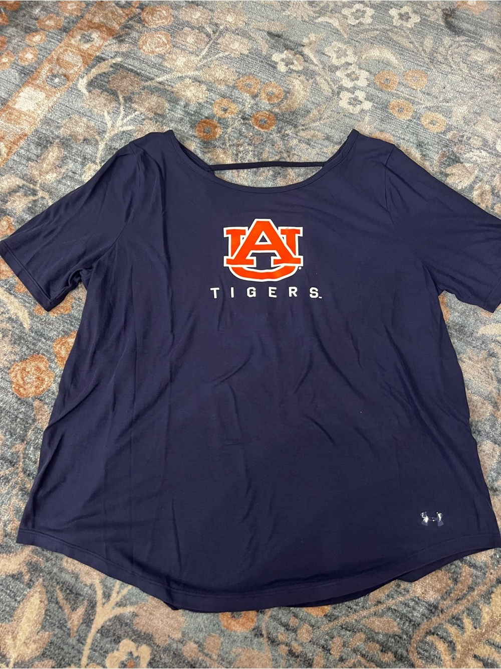 Under Armour Navy Auburn Tigers Short-Sleeve Tee with Orange Logo